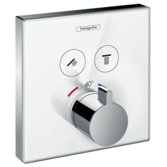 Mynd af Hansgrohe ShowerSelect Glass innb. hitastillir m. skipti Hvítur
