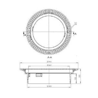 Mynd af Flotkarmur Ø600 H200 D400