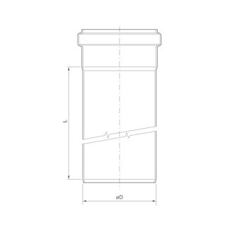 Mynd af ACO Rör 160 x 500 Ryðfrítt