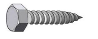 Mynd af Stálskrúfa 6,3x25mm   sexk.h.