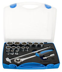 Mynd af Toppasett 1/2" plastbox 17stk