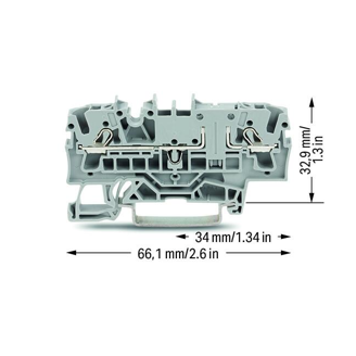 Mynd af Raðtengi 2,5mm² 1/1 Grátt