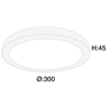 Mynd af SLC Space kúpull Ø300mm 22W Hvítur