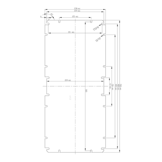 Mynd af Tækjaplata EK 518x238mm