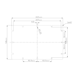 Mynd af Tækjaplata MIV 200  223x148mm