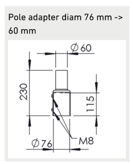 Mynd af Stauraminnkun 76/60mm HG