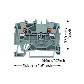 Mynd af Raðtengi 1,5 (4)mm² Grátt
