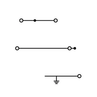 Mynd af Sambyggt raðtengi 2,5mm² N/L/PE