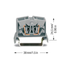 Mynd af Raðtengi mini 2,5mm² 2x grátt