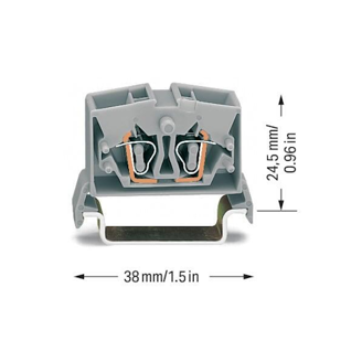 Mynd af Raðtengi mini 2,5mm² 2x grátt
