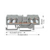 Mynd af Raðtengi 2,5mm² 2/2 Grárr