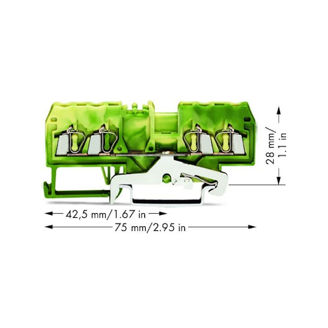 Mynd af Raðtengi 2,5mm² 2/2 GG