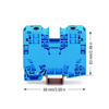 Mynd af Raðtengi 35mm² Power clamp Blátt