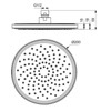 Mynd af Ideal Standard IDEALRAIN sturtuhaus Ø200mm Svartur matt