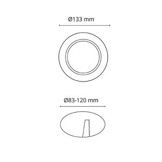 Mynd af Milliplata fyrir Gyro Hvítur133mm