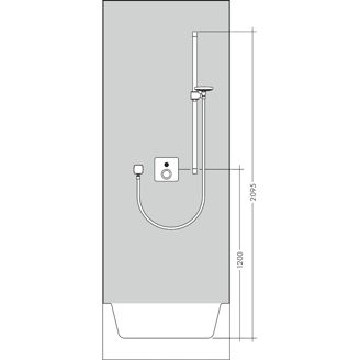 Mynd af AXOR Citterio E 120 sturtusett Króm