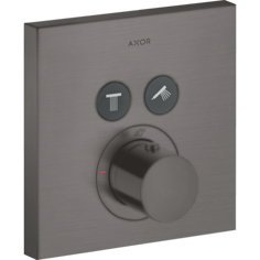 Mynd af AXOR ShowerSolutions Square innb. hitastillir Svart burstað króm