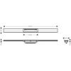 Mynd af Hansgrohe RainDrain Flex renna f. sturtuniðurfall 90cm Svartur matt