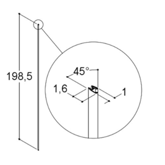 Mynd af Dansani segul þéttilisti f. glerveggi 199cm, Silfur