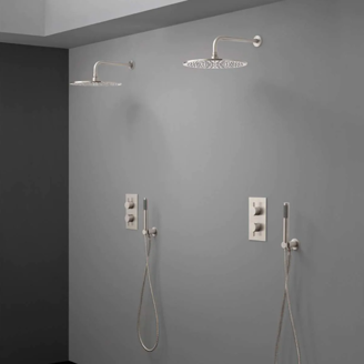 Mynd af Crosswater MPRO sturtuhaus Ø200mm Burstað stál