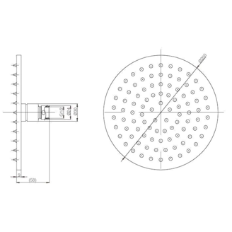 Mynd af Crosswater MPRO sturtuhaus Ø200mm Burstað stál