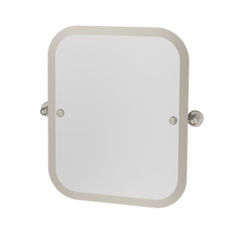 Mynd af Burlington Rectangular spegill 59x62cm Burstað nikkel