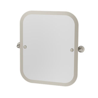 Mynd af Burlington Rectangular spegill 59x62cm Burstað nikkel