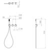 Mynd af Crosswater MPRO Module 2 sturtusett m. handsturtu Burstað brass