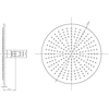 Mynd af Crosswater MPRO sturtuhaus Ø300mm Burstað stál