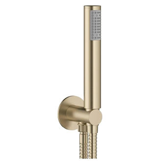 Mynd af Crosswater MPRO vegghné og handsturta Burstað brass