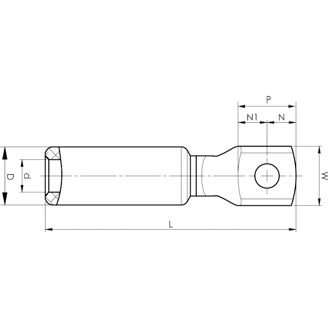 Mynd af Strengskór Ál/Cu  150mm² M12