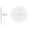 Mynd af Crosswater MPRO sturtuhaus Ø300mm Burstað brass