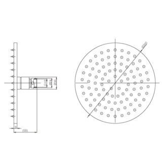 Mynd af Crosswater MPRO sturtuhaus Ø300mm Svartur matt