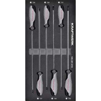 Mynd af BT Line bakki í skáp m. skrúfjárnum Torx 250mm 6 stk