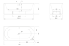 Mynd af Knief Fresh Corner R baðkar 1800x800x600mm Hvítur