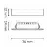 Mynd af Loftljós UnoCob Slim 3x4W Hv.