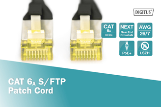 Mynd af Tengisnúra Cat6A 0,25m Svört