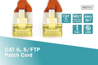 Mynd af Tengisnúra Cat6A 2m Rauð