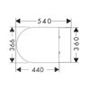Mynd af Hansgrohe vegghengt salerni 54cm m/setu