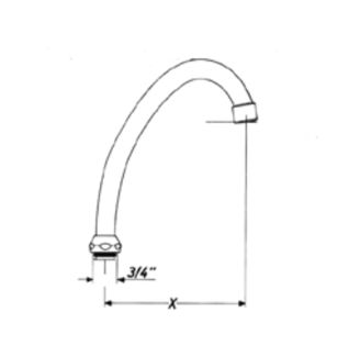 Mynd af BT Armaturen yfirsveifla 250 mm
