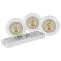 Mynd af Loftljós IF UnoCob+ sett 3x4W WD Hv.