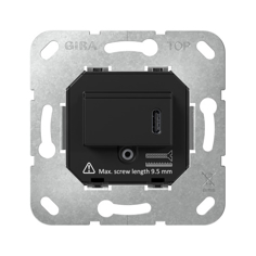 Mynd af Gira hleðslutengill USB-C-PD Sv.
