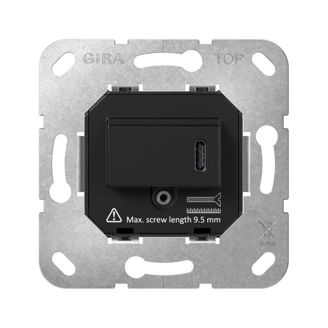 Mynd af Gira hleðslutengill USB-C-PD Sv.